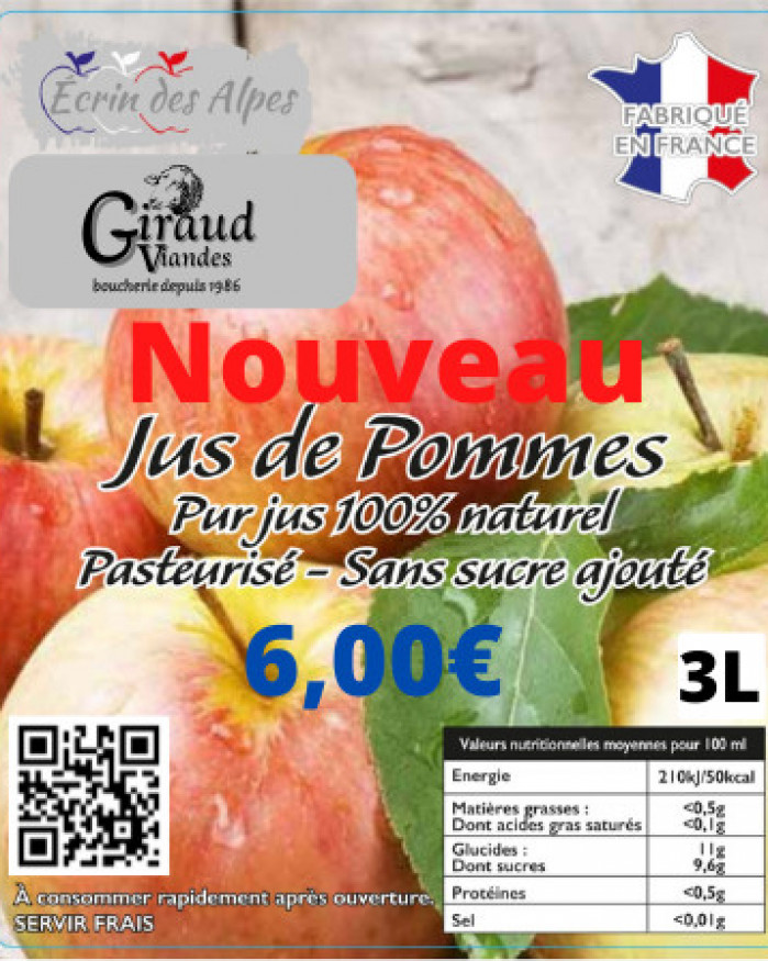 Jus de pommes 3l