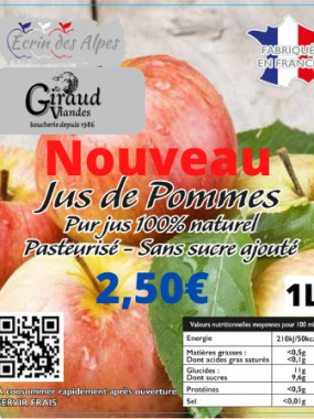 Jus de pommes 1 L